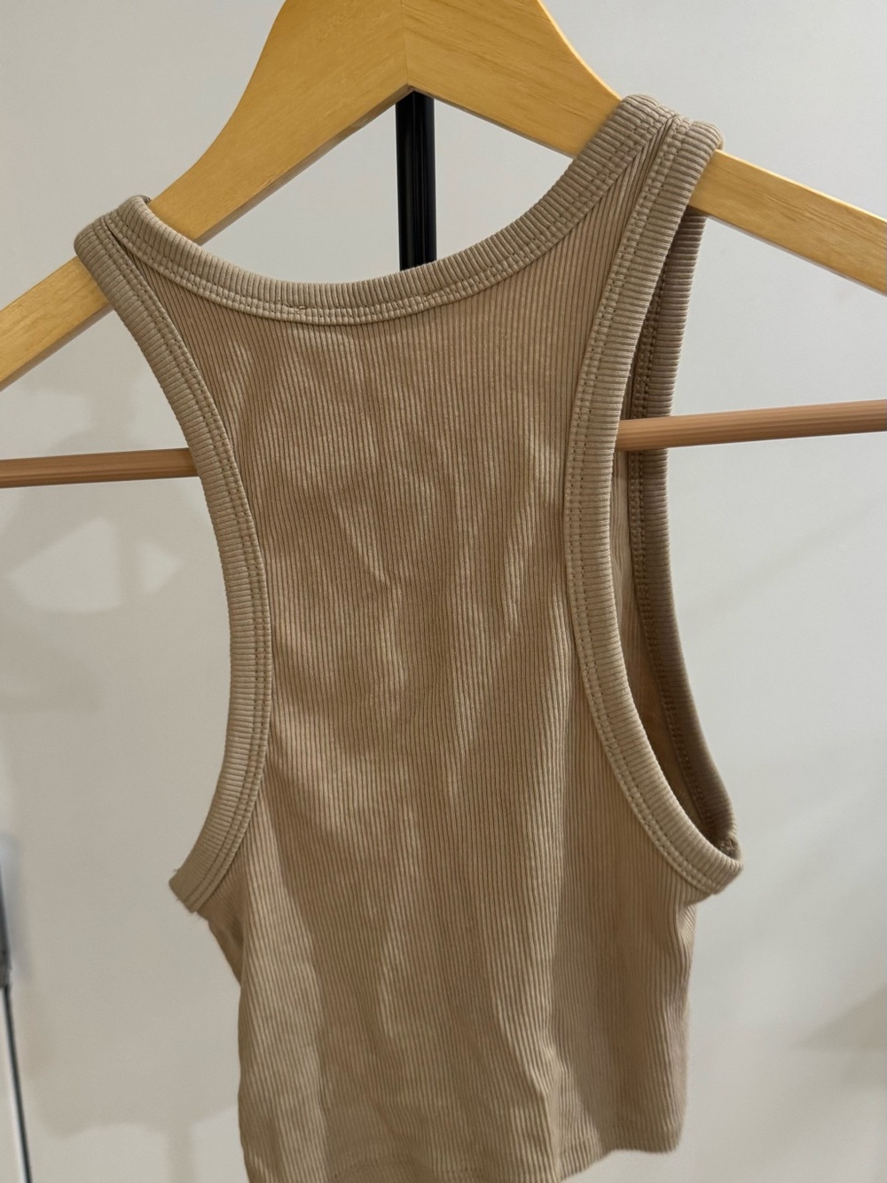 Zara Tan Ribbed Racerback Tank - Picture 3 of 3